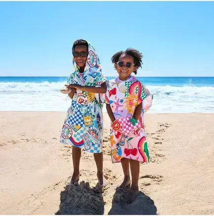 Dock & Bay Kid's Quickdry Beach & Swimming Pool Poncho Into Wild Microfiber 3-5 Years
