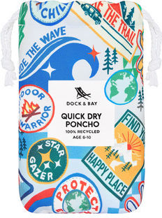 Dock & Bay Kid's Quickdry Beach & Swimming Pool Poncho Into Wild Microfiber 3-5 Years