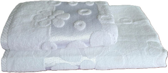 Kotonia Home Хавлиена Кърпа За Тяло 70x140см Бяла Тегло 500гр/м²