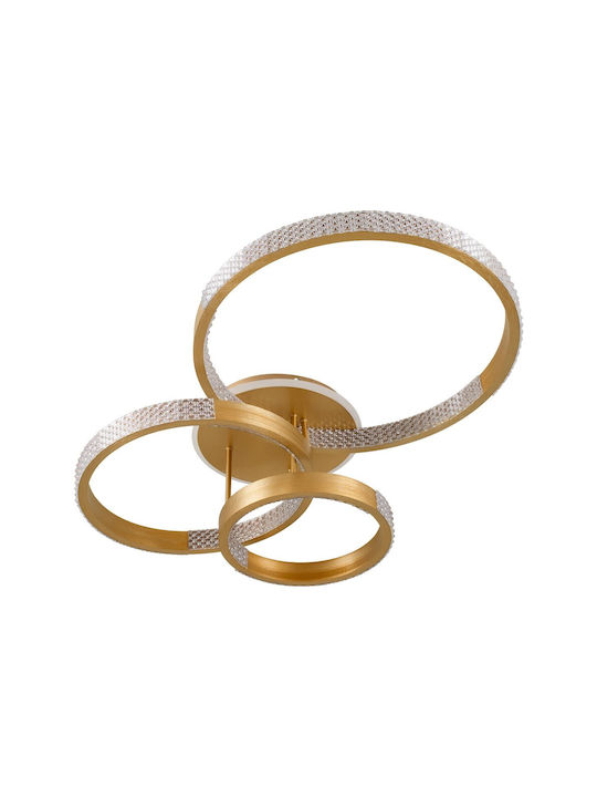 Kelvo Diamond Klv-101-0228 Ceiling Light Led 100w 10000lm 360° Ac 220-240v Ip20 Adjustable White Cct Remote Control 2700k to 6000k Dimmable Lumileds Smd Chip Gold Platinum W80 X D50 X H20cm 3 Years Warranty Klv-101-0228