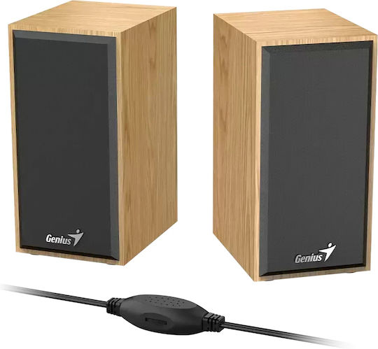 Genius SP-HF180 Компютърни Говорители 2.0 с Мощност 6W Борово Дърво