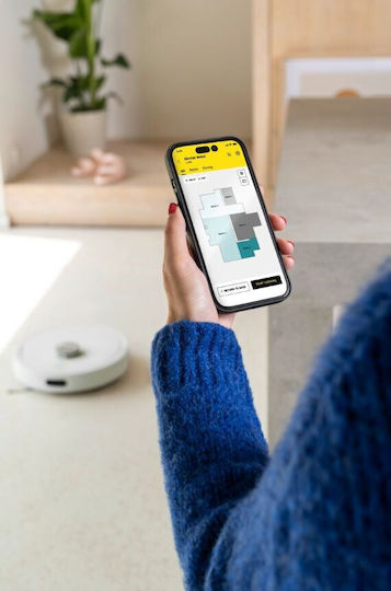 Karcher RVC 3 Comfort Robot Vacuum Cleaner with Laser Mapping and 15000Pa Suction Power White