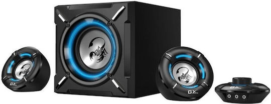 Genius SW-G2.1 1000 Ηχεία Υπολογιστή 2.0 με Ισχύ 10W Μαύρα