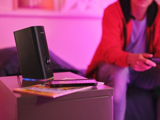 Trust GXT 612 Cetic Ηχεία Υπολογιστή 2.0 με RGB Φωτισμό και Bluetooth Ισχύος 10W σε Μαύρο Χρώμα