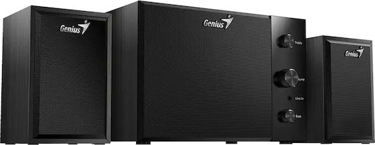 Genius SW-2.1 350 Ηχεία Υπολογιστή 2.1 με Ισχύ 15W Μαύρα