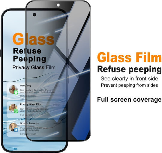 Nothing Phone 4a Pro Imak Privacy Full Tempered Glass Προστασία Οθόνης Black