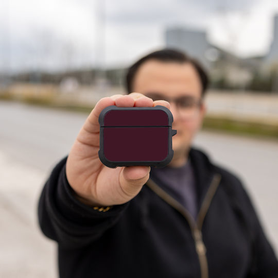 Sonique Colorbloc Series Silicone Case in Burgundy for Apple AirPods Pro 3