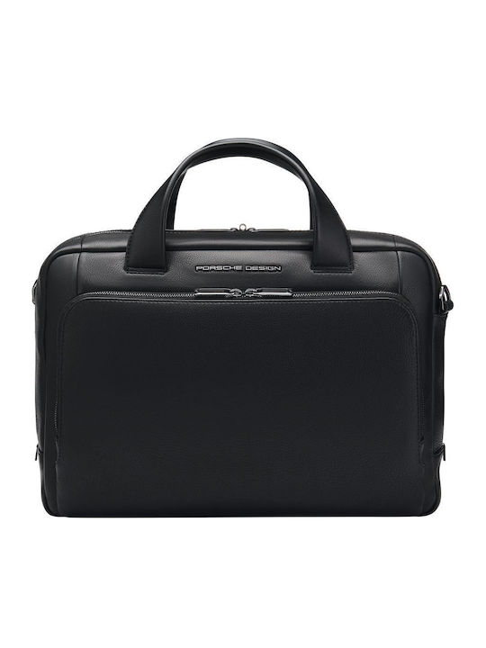 Porsche Design Roadster Leather Τσάντα Ώμου / Χειρός για Laptop 15" σε Μαύρο χρώμα