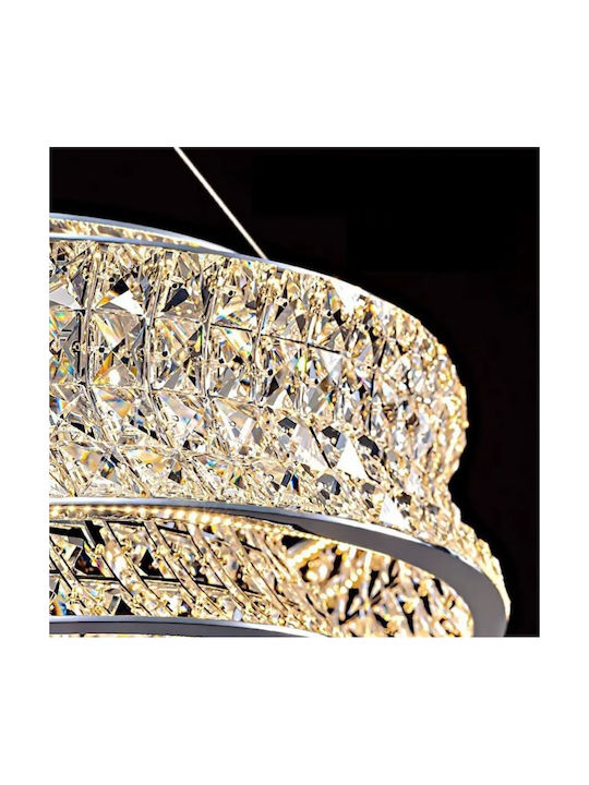 Candelabru Led Telecomandă Llc160/500gd Cristal Metal 55w Reglabil Intensitate Reglabil Înălțime Lumină Rece Caldă Neutră Iluminat Luxos