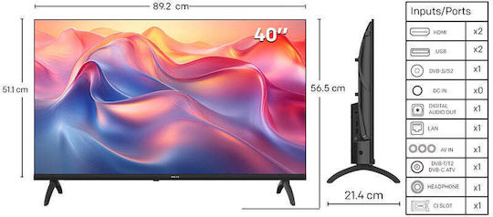 Metz Smart Televizor 40" HD Ready LED 40MTF6000Z HDR (2024)