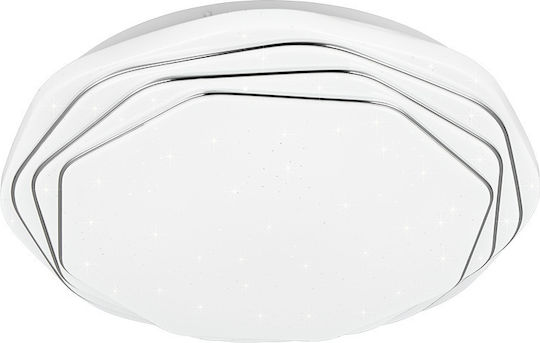 Plafonieră Led 23 Cm 22w 3000k 4000k 6000k Alb Metal Acril