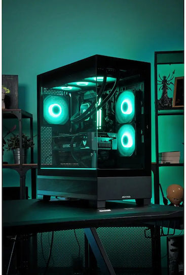 Actina Гейминг Настолен Компютър Ryzen 7-7800X3D 32GB DDR5 1TB SSD Radeon RX 9070 XT W11 Home