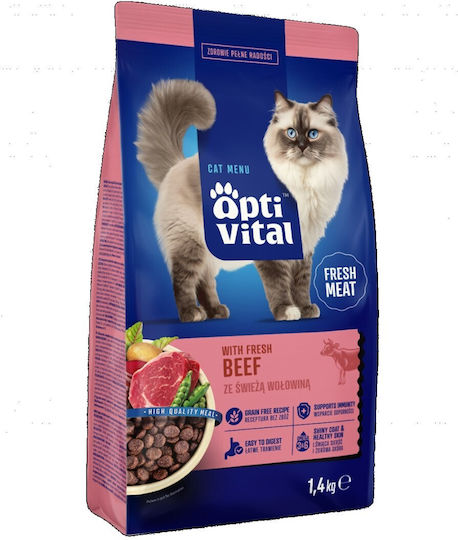 Dry Cat Food with Beef 1.4kg