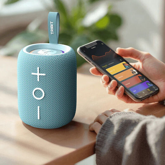 Tribit Stormbox Mini + BTS33 Αδιάβροχο Ηχείο Bluetooth 12W με Διάρκεια Μπαταρίας έως 12 ώρες Μπλε