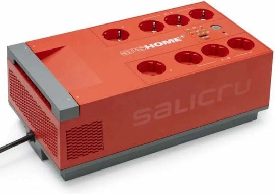 Salicru 693DA000002 UPS Off-Line 850VA 360W with 8 AC Outlets