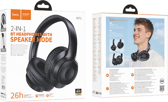 Hoco W71 Kabellose Bluetooth Über Ohr Kopfhörer mit 26 Stunden Wiedergabezeit Schwarz