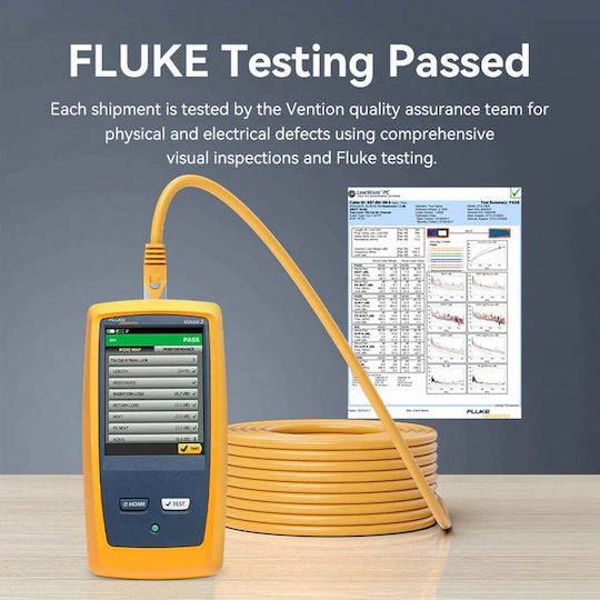 Vention S/FTP Cat.6a (Gigabit) Network Cable Ethernet 0.5m Yellow