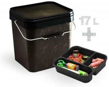 Zfish Z-core Găleată Camo Pentru Năluci Pește Viu 17 Litri Volum + Inserție Interioară
