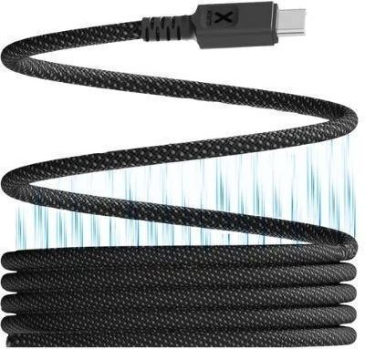 Xtorm Magnetic USB 2.0 Cable USB-C male - USB-C 100W PD Μαύρο 1m CMT011