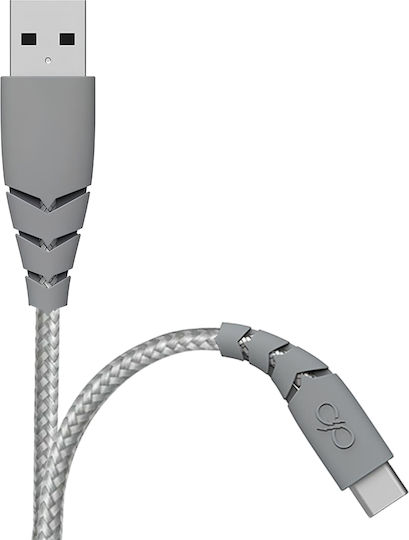 Force Power Ultra-verstärktes Usb A Usb C Kabel 2m 3a Graues Grau