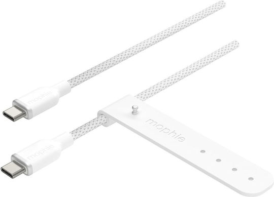 Mophie Charge Stream Braided USB 2.0 Cable USB-C Male - USB-C 30W PD White 2m