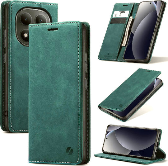 Spacecase Wallet Δερμάτινο / Σιλικόνης Πράσινο (Redmi Note 15 Pro 5G)