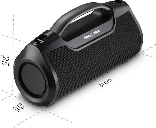 HAMA Ηχείο Bluetooth 60W με Διάρκεια Μπαταρίας έως 12 ώρες Μαύρο 00188219