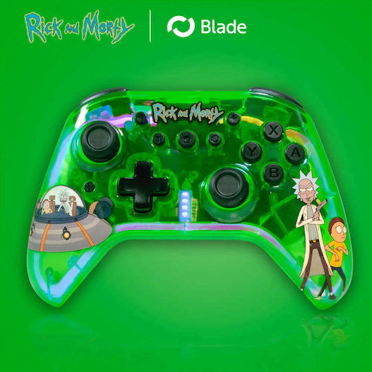 Blade Rick and Morty Ασύρματο Gamepad για Switch Πράσινο