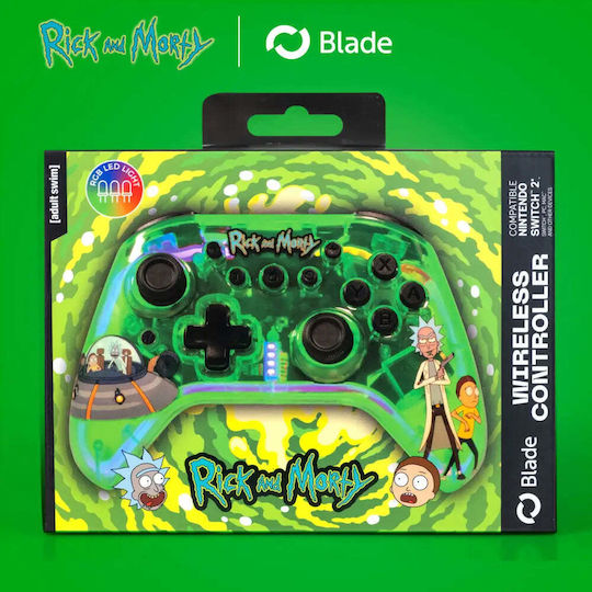 Blade Rick and Morty Ασύρματο Gamepad για Switch Πράσινο