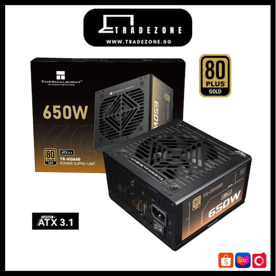 Thermalright TR-KG650 650W Negru Sursă de Alimentare Complet Modulară 80 Plus Gold