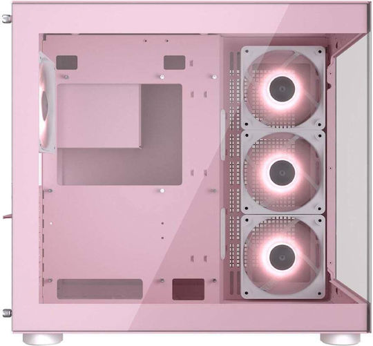 Cougar FV150 MINI Gaming Mini-Turm Computergehäuse mit Seitenfenster Rosa