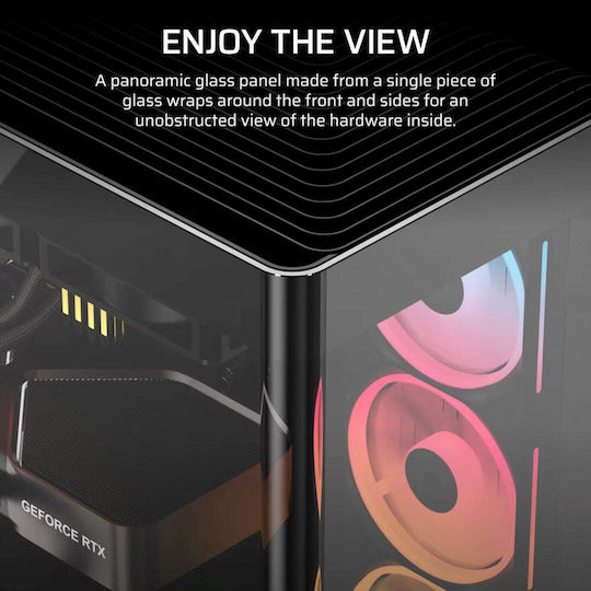Corsair Frame 4500X LX-R RGB Gaming Midi Tower Κουτί Υπολογιστή με Πλαϊνό Παράθυρο Μαύρο