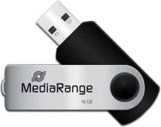 MediaRange 16GB USB 2.0 Stick mit Verbindung USB-A & Micro-USB-B Schwarz