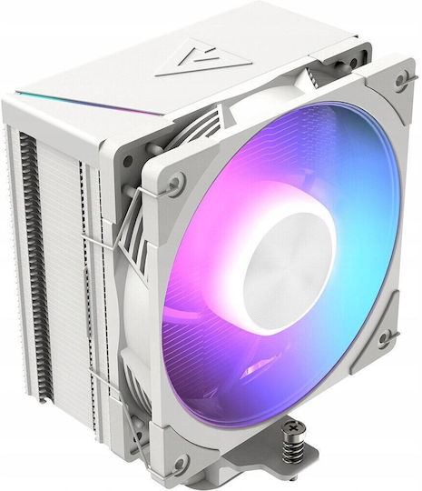 Modecom Volcano 0C T201 CPU Cooler for Socket AM4 AM5 1200 1700 with ARGB Lighting White