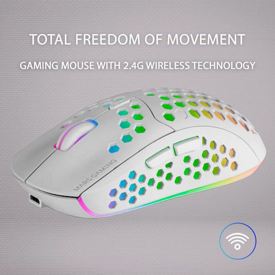 Mars Gaming MMW3 RGB Gaming Mouse 3200 DPI Alb