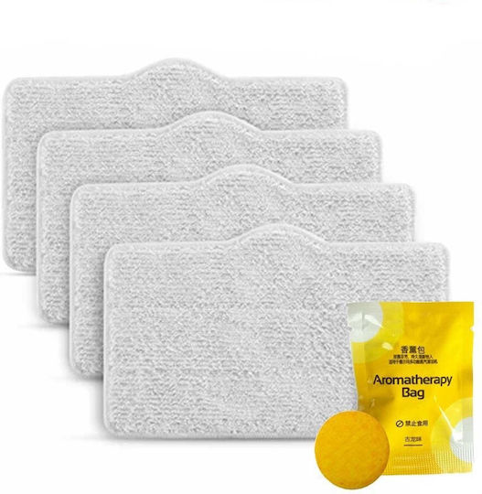 Set 4 Microfibre Pads Deerma Zq600 Zq610 Steam Cleaner