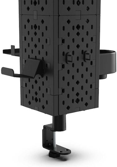 Urage Peg Board Perforated Panel Gaming Modular Kit Wall Table Mounting Black