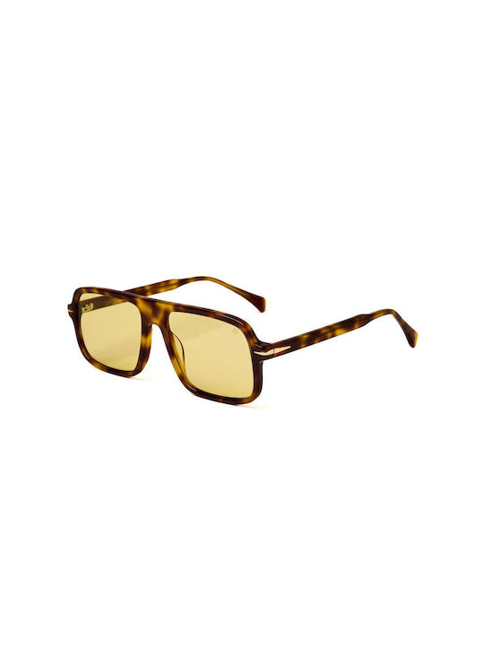 AV Sunglasses Solaris Unisex Sunglasses With Brown Tartaruga Horn-Rimmed Frame And Brown Lens