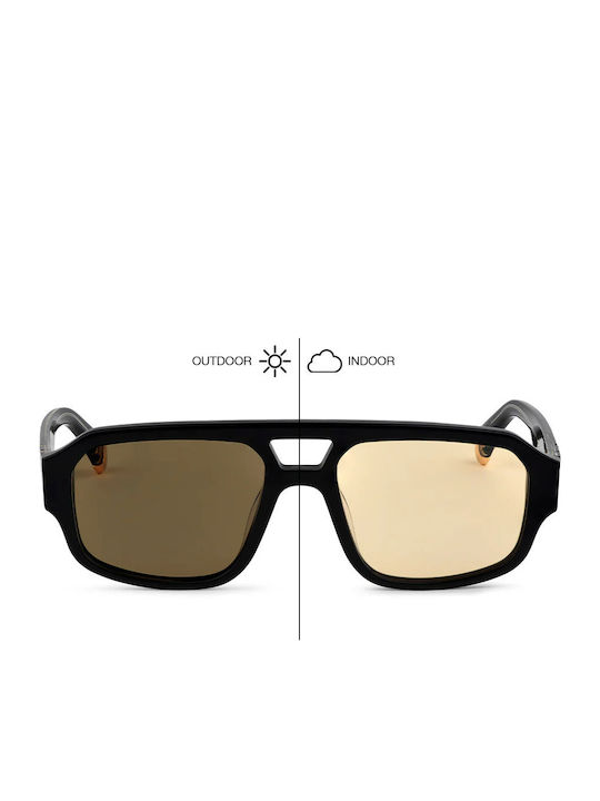 Oscar & Frank Makati Unisex Sunglasses with Black Frame and Black Lens