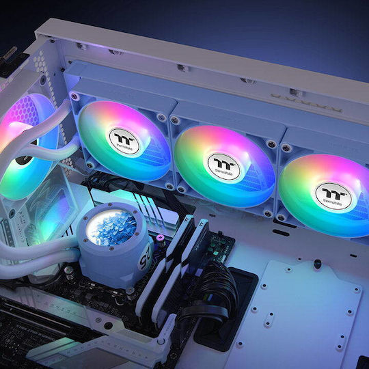 Thermaltake TH360 V2 Ultra ARGB v2 Υδρόψυξη AIO CPU με 3 Ανεμιστήρες 120mm Λευκή