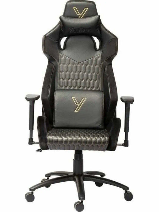 Yenkee YGC 110GD ONYX Scaun Gaming Din piele ecologică cu Brațe Reglabile Neagră