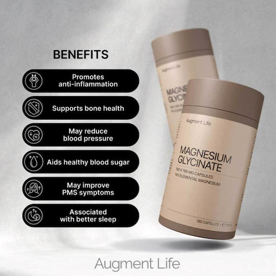 Augment Life Chelatisiertes Glycinat Magnesium 800mg 240 Kapseln
