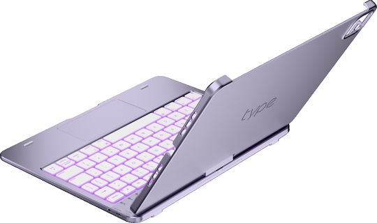 Supero Tablet Hülle Typecase Flexbook Touch Tastatur Ipad Air 11" M2 2024 M3 2025 M4 2026 Helllila