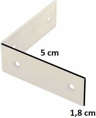 Besana Ъглов Рафт от Металик в Бронзов Цвят 50x18mm 6677000