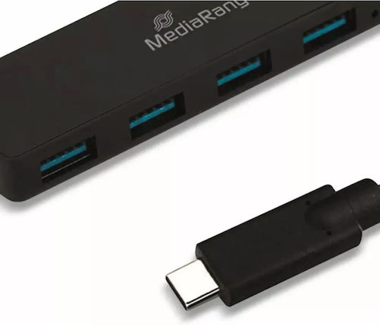 MediaRange USB Hub 4 Ports USB 3.0 with USB-C Connection
