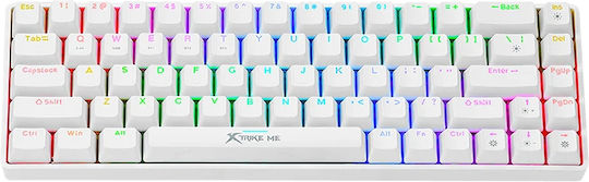 Xtrike Me GK-995W Ασύρματο Gaming Μηχανικό Πληκτρολόγιο 60% με RGB φωτισμό (Αγγλικό US) Λευκό