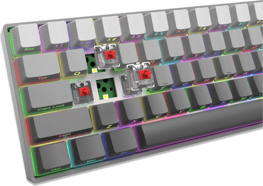 White Shark GK-007711 Gaming Mechanical Keyboard with RGB Lighting (English US) Red