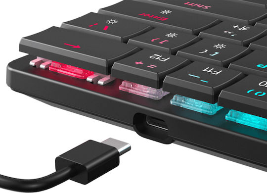 White Shark GK-006111 Nagamaki Gaming Mechanische Tastatur 60% mit Benutzerdefiniertes Rot Schaltern und RGB-Beleuchtung (Englisch US) Rot
