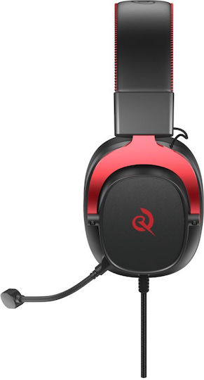 QCY Heroad VT200 Over Ear Gaming Headset με σύνδεση USB Black/Red for PC / PS4 / PS5