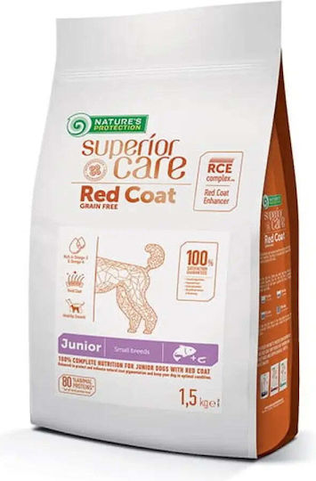 Nature's Protection Superior Care Red Coat 1.5kg Ξηρά Τροφή χωρίς Σιτηρά & Γλουτένη για Κουτάβια Μικρόσωμων Φυλών με Σολομό